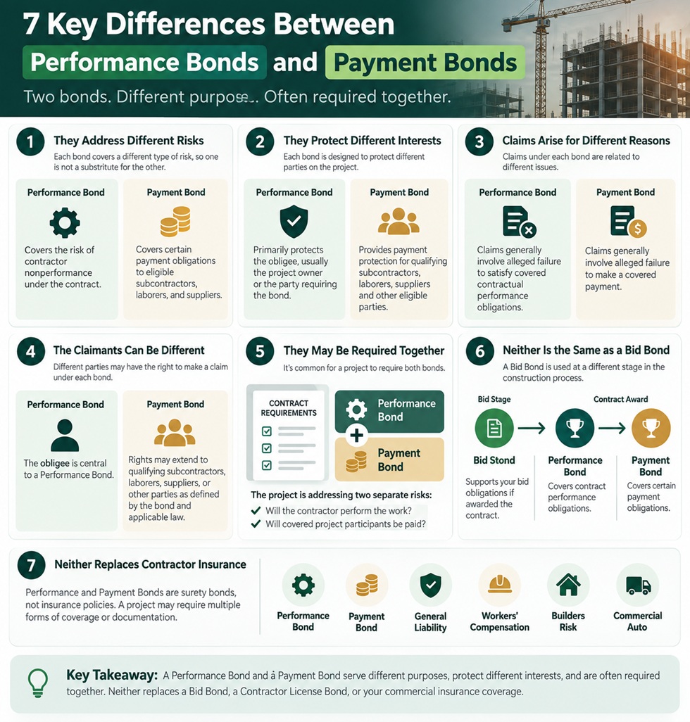 Performance Bond vs Payment Bond