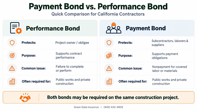 Payment and Performance Bonds in California